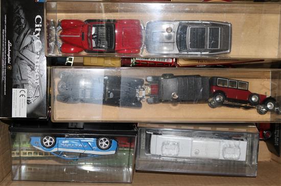 A collection of mixed toy cars